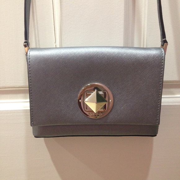 kate spade Handbags - Kate Spade Silver Crossbody Purse Bag